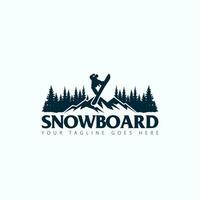 snowboard logo vecteur