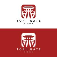 torii porte logo conception vecteur minimaliste illustration modèle