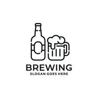 Bière logo conception vecteur illustration