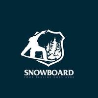 snowboard logo vecteur