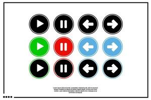 jouer. pause, vers l'avant icône vecteur