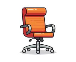 Bureau chaise plat illustration. parfait pour différent cartes, textile, la toile des sites, applications vecteur