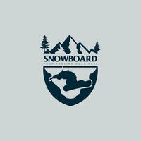 snowboard logo vecteur