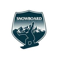 snowboard logo vecteur