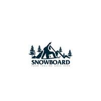 snowboard logo vecteur