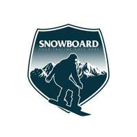 snowboard logo vecteur