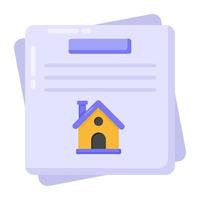 documents de maison et de propriété vecteur