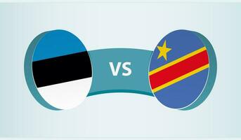 Estonie contre dr Congo, équipe des sports compétition concept. vecteur