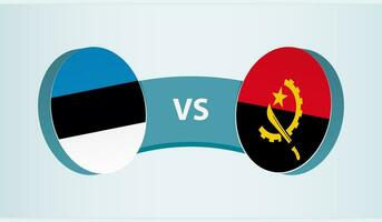 Estonie contre Angola, équipe des sports compétition concept. vecteur