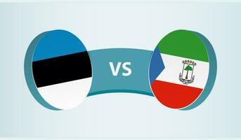 Estonie contre équatorial Guinée, équipe des sports compétition concept. vecteur