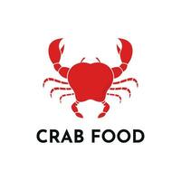 Crabe rouge logo conception vecteur modèle