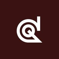 moderne et minimaliste initiale lettre qd ou dq monogramme logo vecteur