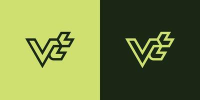 initiale lettre Vermont ou la télé monogramme logo vecteur
