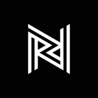 lettre nr ou rn logo vecteur