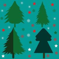 joyeux Noël arbre vecteur paquet élément silhouette
