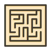 labyrinthe vecteur épais ligne rempli couleurs icône pour personnel et commercial utiliser.