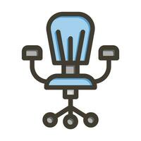 fauteuil vecteur épais ligne rempli couleurs icône pour personnel et commercial utiliser.