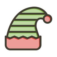 elfe chapeau vecteur épais ligne rempli couleurs icône pour personnel et commercial utiliser.