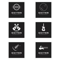 croix guitare musique bande emblème timbre vintage retro logo design vecteur