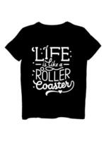 la vie est comme une rouleau Coaster T-shirt conception vecteur