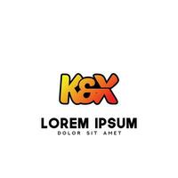 kx initiale logo conception vecteur