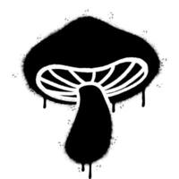 vaporisateur peint graffiti champignon icône pulvérisé isolé avec une blanc Contexte. vecteur