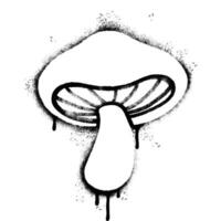 vaporisateur peint graffiti champignon icône pulvérisé isolé avec une blanc Contexte. vecteur