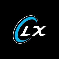 l X lettre logo conception. alphabet des lettres initiales monogramme logo l X. lx logo. l X conception vecteur