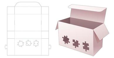 modèle de découpe de boîte d'emballage vecteur