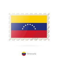 affranchissement timbre avec le image de Venezuela drapeau. vecteur