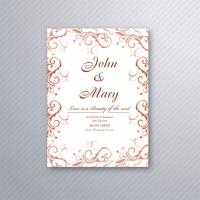 Carte d&#39;invitation de mariage magnifique avec motif floral coloré vecteur