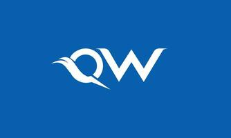 qq qw logo conception vecteur modèle