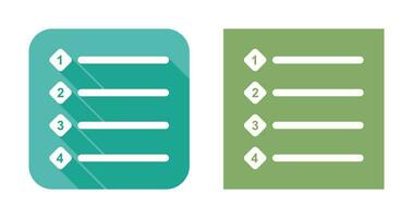 icône de vecteur de liste numérotée unique