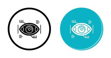 icône de vecteur de reconnaissance des yeux