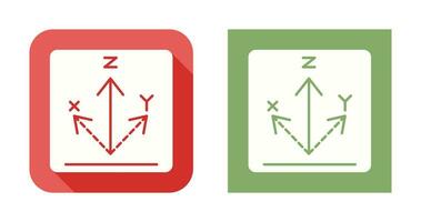 icône de vecteur d'axe