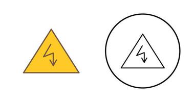 icône de vecteur de danger électrique unique