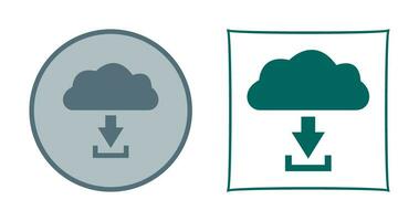 téléchargement unique à partir de l'icône de vecteur de nuage