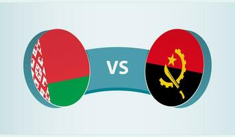 biélorussie contre Angola, équipe des sports compétition concept. vecteur