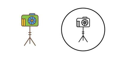 icône de vecteur de support de caméra unique