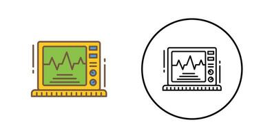 icône de vecteur de moniteur ekg