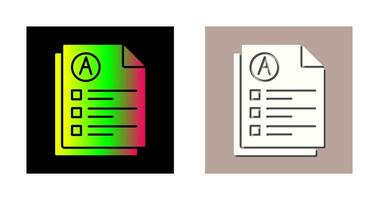 icône de vecteur d'examen