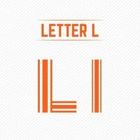 lettre abstraite l avec un design créatif vecteur