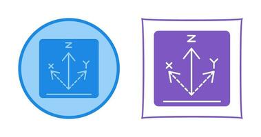 icône de vecteur d'axe