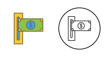 icône de vecteur de fente de billets