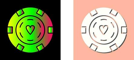 icône de vecteur de jetons de poker unique