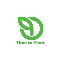 temps à plante regarder symbole logo vecteur