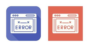 icône de vecteur de code d'erreur