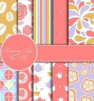 ensemble de beau papier vectoriel pour scrapbooking