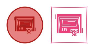 icône de vecteur de guichet automatique