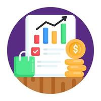 tableau des ventes et statistiques vecteur